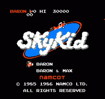 Sky Kid (USA) screen shot title